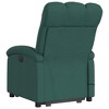 vidaXL Dark Green Stand Up Power Lift Recliner Armchair - Electric Motor, Manual Tilt, Vibration Massage, Foam Cushioned, Fabric - 4 of 4