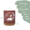 Elanze Designs 8 inch Floral Swan Large Ceramic Kitchen Utensil Holder Red and White Crock with Cork Base - 2 of 4