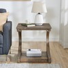 KTMBDW Coffee Table, 24" Square Coffee Table for Living Room Mid Century Modern Coffee Table, Unique Center Table with Wood Base for Small Spaces - 2 of 4