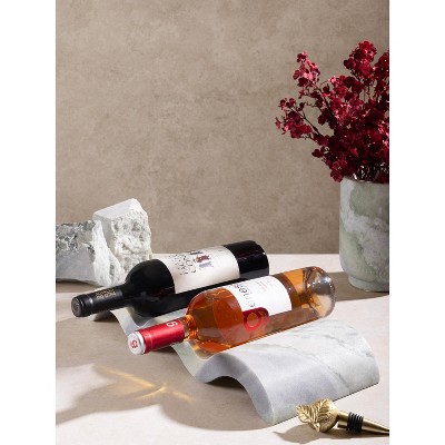 Georgia Green Onyx Marble Wave Wine Bottle Holder