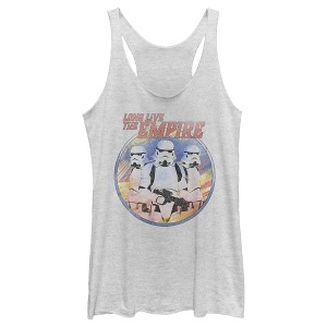 Women's Star Wars The Mandalorian Stormtroopers Long Live The Empire Racerback Tank Top - 1 of 4