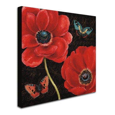 Trademark Fine Art -Daphne Brissonnet 'Petals and Wings II' Canvas Art