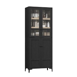 Tall Storage Cabinet, Kitchen Pantry Cabinet 5 Tier Bathroom Cabinet with 4 Doors Adjustable Shelves for Kitchen, Dining Room, Bathroom - 1 of 4