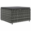 vidaXL 5 Piece Patio Lounge Set - Gray Poly Rattan Outdoor Furniture with Cushions - Modular Patio Set with Footstool for Terrace, Backyard, Garden - 3 of 4