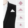 INSPIRE CHIC Men's Cotton Contrast Solid Color Tuxedo Pocket Squares Handkerchiefs - 3 of 4