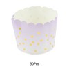 Unique Bargains Medium Polka Dot Disposable Baking Cups Wood Pulp Paper PE Coating 2.76"x2.17" 50 Pcs - 4 of 4
