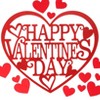 The Lakeside Collection Valentine's or St Patrick's Metal Wall Sign with 12 Wall Stickers - Happy Valentine's Day - 2 of 2
