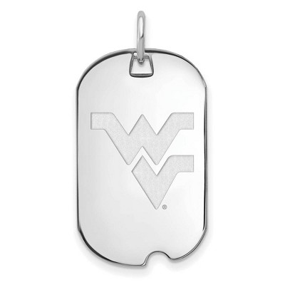 Black Bow Jewelry 10k White Gold West Virginia Mountaineers NCAA Pendant