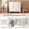 36-inch Bathroom Vanity with Resin Sink, Modern Bathroom Cabinet in Green, Featuring Two Soft Close Doors and Four Drawers - 3 of 4