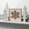 8"H  10"H & 12"H Sullivans Christmas White Embossed Tree Figurines Set of 3  White - 3 of 3