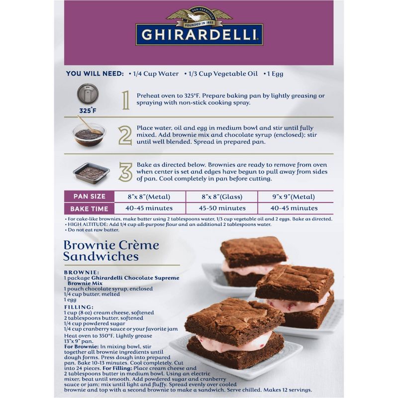 Ghirardelli Chocolate Supreme Brownie Mix - 18.75oz, 2 of 8