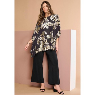 Roaman's Women's Plus Size Georgette Duster