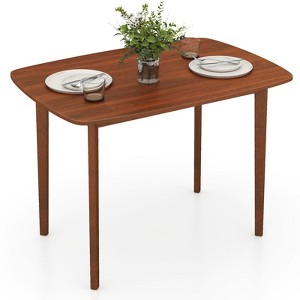 Tangkula 43" Rectangular Wooden Dining Table for 2-4 People w/Rubber Wood Legs - 1 of 4