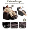 Oversized Wide Rocker Swivel Recliner Chair - PU Leather Large Manual Recliner for Adults, Comfort Lazy Chair with 1.5X Sponge Filling and Easy - 3 of 4