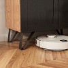 FUFU&GAGA Brown Bookcase Storage Cabinet with Acrylic Doors and Metal Legs - 3 of 4