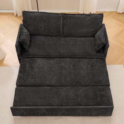 Whisen Pull Out Sofa Bed, Convertible Sleeper Sofa Couch with Side Storage and USB/C-TYPE Charging Ports