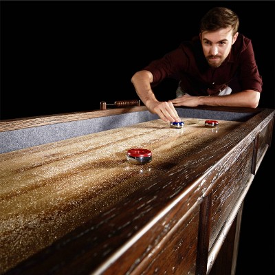 Barrington 12-Foot Rustic Wood Shuffleboard Table with Storage