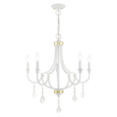 Livex Lighting Glendale 5 - Light Chandelier in  White