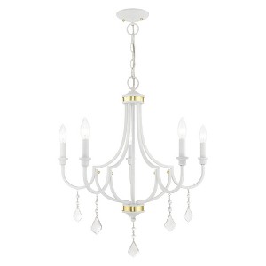 Livex Lighting Glendale 5 - Light Chandelier in  White - 1 of 2