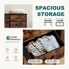 AZL1 Life Concept Utility Storage Drawers Stylish and Functional Storage, 6 Drawer Dresser for Nursery, Closet, Entryway, Brown, 38.1"*13.7"*29.9" - 4 of 4