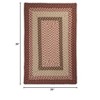 Colonial Mills Tiburon Braided Rug, Rusted Rose 3' square, Square Shape - 2 of 2