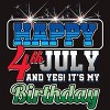 Men's Design By Humans July 4th Yes It's My Birthday By TomGiant T-Shirt - 2 of 2