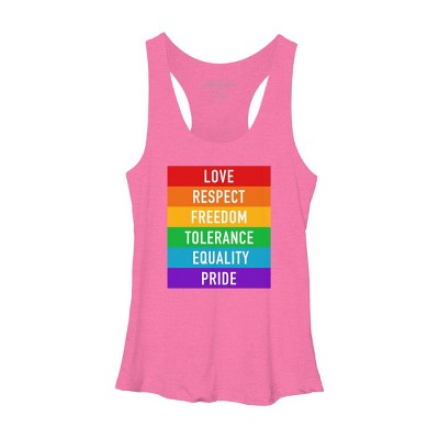 Adult Design By Humans Pride Rights Motto By PINHEAD66 Racerback Tank Top