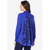 Roaman's Women's Plus Size Scroll Print Shirt - 3 of 4
