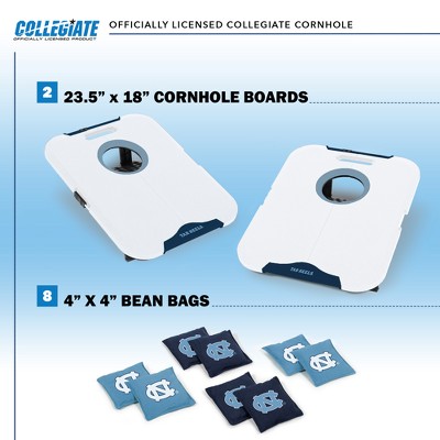 NCAA North Carolina Tar Heels All-Weather Travel Cornhole Set with Bean Bags