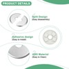 Unique Bargains Wall Split Flange Self-Adhesive Plumbing Cover Plates ABS Faucet Escutcheons 2 Pcs - 2 of 4