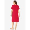 Woman Within Plus Size Perfect Short-Sleeve V-Neck Tee Dress - 3 of 4
