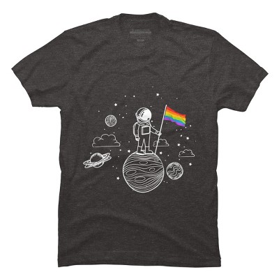 Adult Design By Humans Astronaut Rainbow Flag Space Pride By Avocato T-Shirt