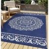 COZONY Reversible Straw Rug, Plastic Outdoor Mat for Patio, Deck, RV and Camping - 2 of 4