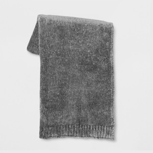 Shine Chenille Throw Blanket Gray - Project 62