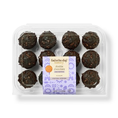 Double Chocolate Mini Muffins - 11.8oz/12ct - Favorite Day™