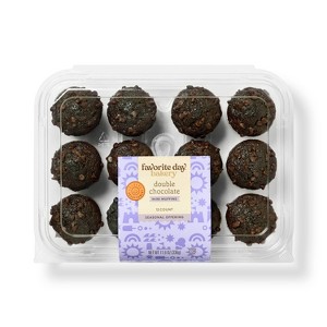 Double Chocolate Mini Muffins - 11.8oz/12ct - Favorite Day™ - 1 of 3