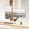 Mount-It! Full Motion Dual Monitor Mount with Spring Arms, 17 in. to 32 in. with Tilt, Rotation, Swivel, Height Adjustment, Clamp or Grommet, Black - image 2 of 4