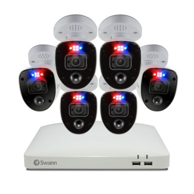 Swann DVR Security System, SWPRO Triangular Home Bullet Cameras, 85680 Hub, White