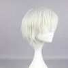 Unique Bargains Women's Wigs 12" Silver Tone Grey with Wig Cap - 3 of 4