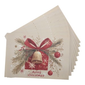 Unique Bargains Christmas Greeting Card Multicolored 4.5"x3.1" 10 Pcs - 1 of 4