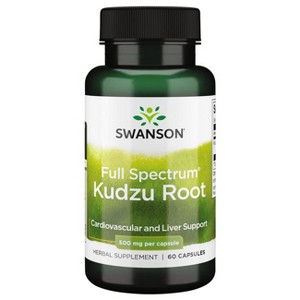 Swanson Herbal Supplements Full Spectrum Kudzu Root 500 mg 60 Caps. - 1 of 3