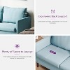 TYBOATLE 51" Modern Small Loveseat Sofa, 2‑Seater Fabric Couch with Iron Legs for Apartment, Office, Dorm, or Bedroom, Black - 4 of 4
