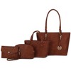 MKF Collection Edelyn Embossed M Signature Vegan Leather Women’s Tote Bag by Mia K – 4 Pcs set - 2 of 4