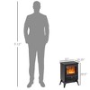 NicBex 21"W Electric Fireplace with 3D Realistic LED Flames and Logs Freestanding Heater Fireplace with Overheating Protection,1500W Heat - 3 of 4