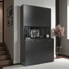 71" Tall Wardrobe Storage Cabinet with 6 Doors, 1 Drawer & Open Shelf, Freestanding MDF Pantry Closet for Bedroom Kitchen Dining Entryway - 2 of 4