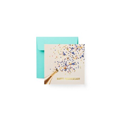 Champagne Anniversary Greeting Card with Foil