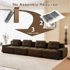 153" Modern Modular Sectional Sofa for Living Room, Corduroy Fabric,4-Seater Couch with Deep Seat, No Assembly,Camel - 3 of 4