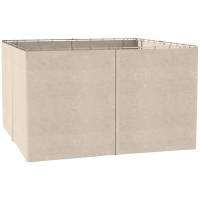 Outsunny Universal Gazebo Sidewall Set with 4 Panels, Hooks and C-Rings Included for Pergolas & Cabanas