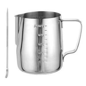 Unique Bargains Coffee Machine Accessories Stainless Steel Milk Frothing Pitcher with Latte Art Pen - 1 of 3
