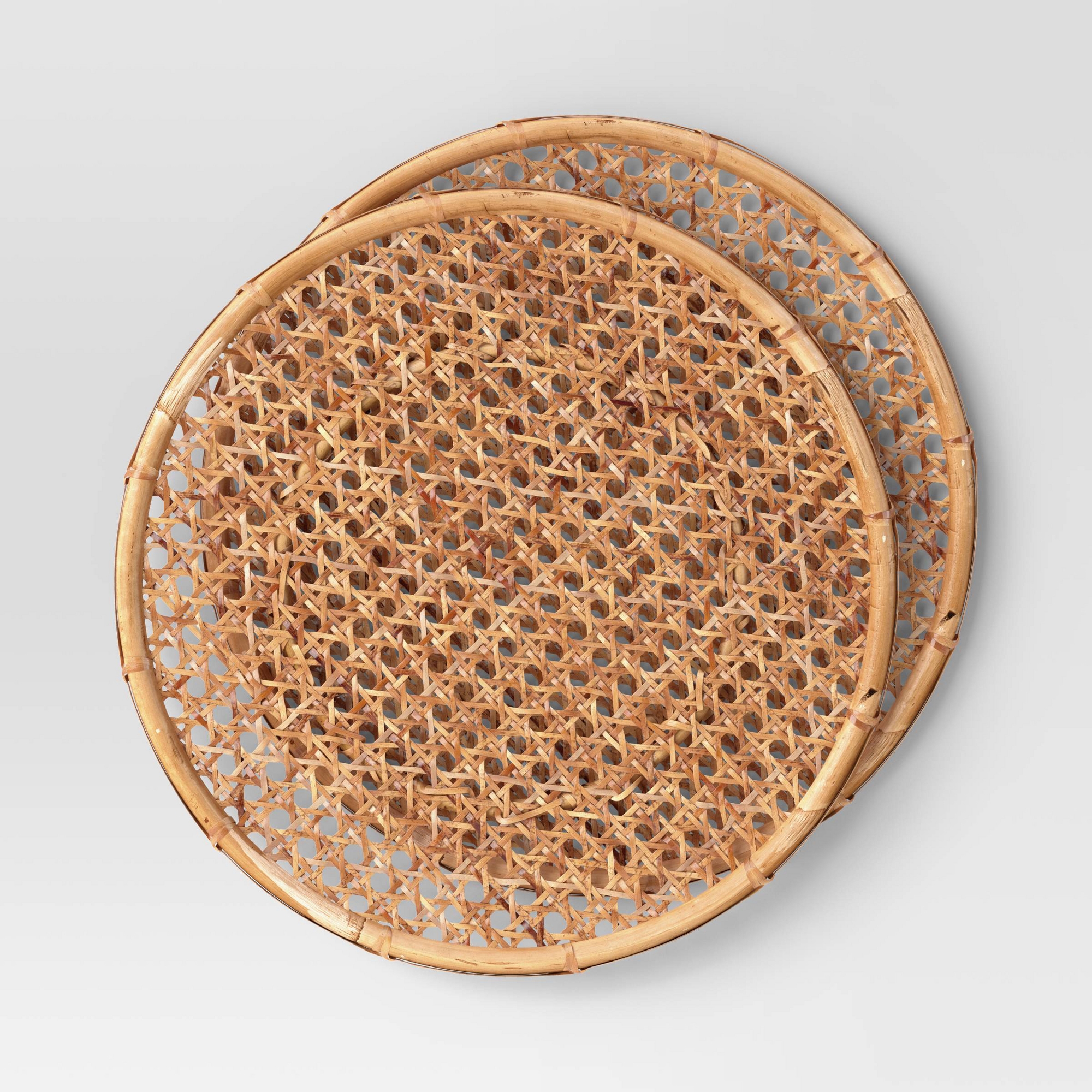 2pk Rattan Cane Chargers - Threshold™